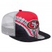San Francisco 49ers New Era Scarlet/Black Throwback Dye Golfer Snapback Hat