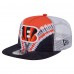 Cincinnati Bengals New Era Orange/Black Throwback Dye Golfer Snapback Hat