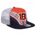 Cincinnati Bengals New Era Orange/Black Throwback Dye Golfer Snapback Hat