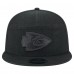 Бейсболка Kansas City Chiefs New Era Black Adventure Canvas Split Panel 9FIFTY Snapback