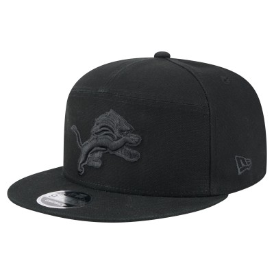 Бейсболка Detroit Lions New Era Black Adventure Canvas Split Panel 9FIFTY Snapback