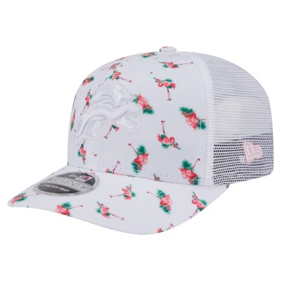 Бейсболка Detroit Lions New Era White Adventure Flamingo Pattern 9SEVENTY Stretch-Snap