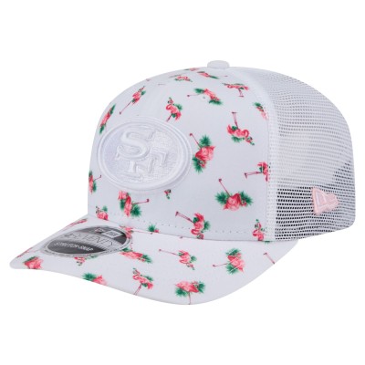 Бейсболка San Francisco 49ers New Era White Adventure Flamingo Pattern 9SEVENTY Stretch-Snap