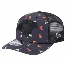 Бейсболка Carolina Panthers New Era Navy/Black Adventure Drinks Pattern 9SEVENTY Stretch-Snap