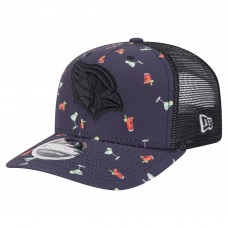 Бейсболка Arizona Cardinals New Era Navy/Black Adventure Drinks Pattern 9SEVENTY Stretch-Snap