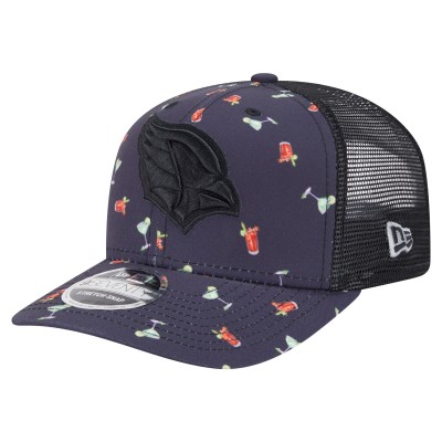 Бейсболка Arizona Cardinals New Era Navy/Black Adventure Drinks Pattern 9SEVENTY Stretch-Snap
