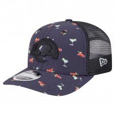 Бейсболка Los Angeles Rams New Era Adventure Drinks Pattern 9SEVENTY Stretch-Snap - Navy/Black