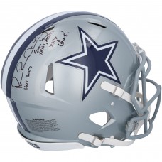 Michael Irvin Dallas Cowboys Autographed Fanatics Authentic Riddell Speed Authentic Helmet with HOF 2007 & Super Bowl XXVII, XXVIII, XXX Champs! Inscriptions