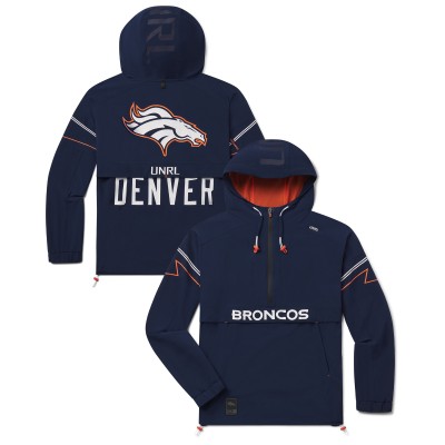 Unisex Denver Broncos UNRL Navy Half-Zip Track Jacket