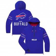 Unisex Buffalo Bills UNRL Blue Half-Zip Track Jacket