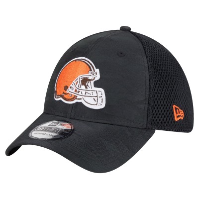 Бейсболка Cleveland Browns New Era Black Active Camo 39THIRTY