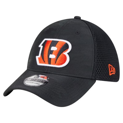 Бейсболка Cincinnati Bengals New Era Black Active Camo 39THIRTY
