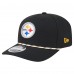 Бейсболка Pittsburgh Steelers New Era Black Gameday Multi Rope 9SEVENTY Stretch-Snap