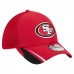 Бейсболка San Francisco 49ers New Era Scarlet Game Day Linear 39THIRTY