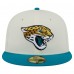 Бейсболка Jacksonville Jaguars New Era Cream/Teal Main 59FIFTY