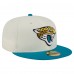 Бейсболка Jacksonville Jaguars New Era Cream/Teal Main 59FIFTY