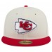 Бейсболка Kansas City Chiefs New Era Cream/Red Main 59FIFTY