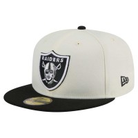 Бейсболка Las Vegas Raiders New Era Cream/Black Main 59FIFTY