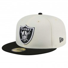 Бейсболка Las Vegas Raiders New Era Cream/Black Main 59FIFTY