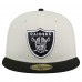 Бейсболка Las Vegas Raiders New Era Cream/Black Main 59FIFTY