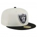 Бейсболка Las Vegas Raiders New Era Cream/Black Main 59FIFTY