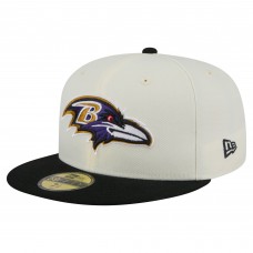 Бейсболка Baltimore Ravens New Era Cream/Black Main 59FIFTY