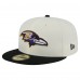 Бейсболка Baltimore Ravens New Era Cream/Black Main 59FIFTY