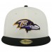 Бейсболка Baltimore Ravens New Era Cream/Black Main 59FIFTY