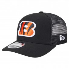 Бейсболка Cincinnati Bengals New Era Black Main Trucker 9SEVENTY Stretch-Snap