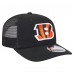 Бейсболка Cincinnati Bengals New Era Black Main Trucker 9SEVENTY Stretch-Snap