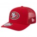 Бейсболка San Francisco 49ers New Era Scarlet Main Trucker 9SEVENTY Stretch-Snap