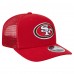 Бейсболка San Francisco 49ers New Era Scarlet Main Trucker 9SEVENTY Stretch-Snap