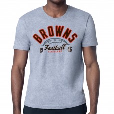 Футболка Cleveland Browns Starter Heather Gray Half Ball Logo