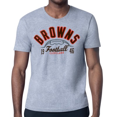 Футболка Cleveland Browns Starter Heather Gray Half Ball Logo