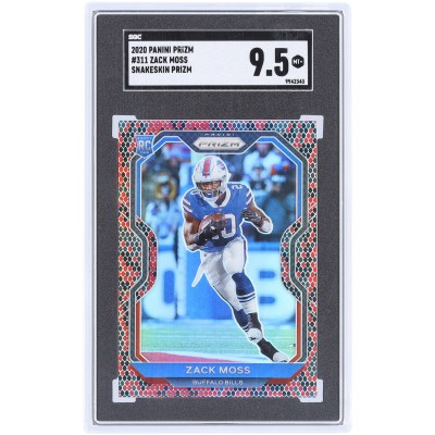 Zack Moss Buffalo Bills 2020 Panini Prizm Snakeskin Prizm #311 SGC Authenticated 9.5 Rookie Card