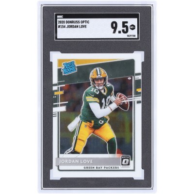 Jordan Love Green Bay Packers 2020 Panini Donruss Optic Rated Rookie #154 SGC Authenticated 9.5 Rookie Card