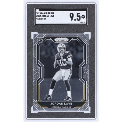 Jordan Love Green Bay Packers 2020 Panini Prizm Black & White Variation #363 SGC Authenticated 9.5 Rookie Card