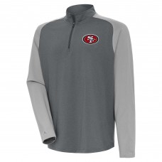 Кофта на короткой молнии San Francisco 49ers Antigua Dauntless - Heather Gray/Gray