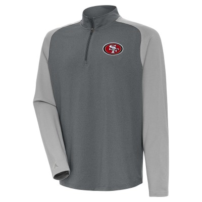 Кофта на короткой молнии San Francisco 49ers Antigua Dauntless - Heather Gray/Gray