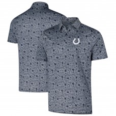 Indianapolis Colts Antigua Heather Navy Relentless Polo