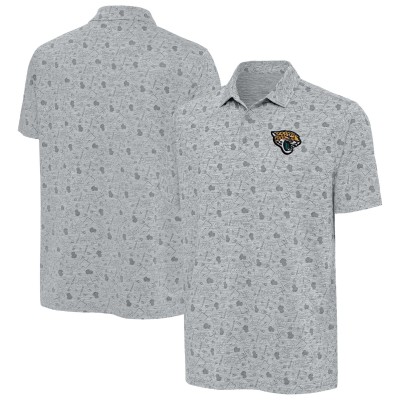 Jacksonville Jaguars Antigua Heather Gray Relentless Polo