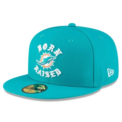 Бейсболка Miami Dolphins New Era Born x Raised Aqua 59FIFTY Fitted