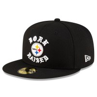 Бейсболка Pittsburgh Steelers New Era Born x Raised Black 59FIFTY
