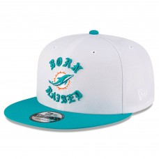 Бейсболка Miami Dolphins New Era Born x Raised White/Aqua 9FIFTY Бейсболка Miami Dolphins New Era Born x Raised White/Aqua 9FIFTY