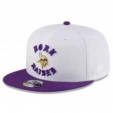 Бейсболка Minnesota Vikings New Era Born x Raised White/Purple 9FIFTY Snapback