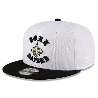 Бейсболка New Orleans Saints New Era Born x Raised White/Black 9FIFTY Snapback