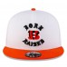 Бейсболка Cincinnati Bengals New Era Born x Raised White/Orange 9FIFTY Snapback