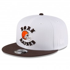 Бейсболка Cleveland Browns New Era Born x Raised White/Brown 9FIFTY Snapback
