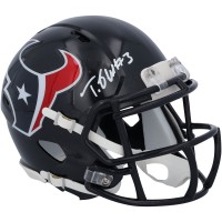 Tank Dell Houston Texans Autographed Fanatics Authentic 2024 Speed Mini Helmet