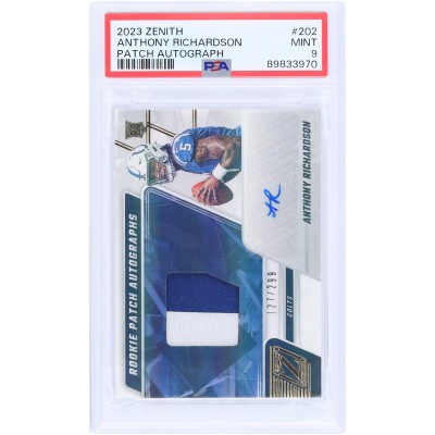 Anthony Richardson Indianapolis Colts Autographed 2023 Panini Zenith 2 Color Relic #202 #127/299 PSA Authenticated 9 Rookie Card